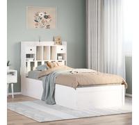 vidaXL Bed Frame without Mattress White 75x190 cm Small Single Solid Wood Pine
