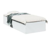 Bed Frame Home Base Bedstead White 90x190 cm Single Engineered Wood vidaXL
