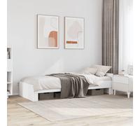 vidaXL Bed Frame without Mattress White 90x190 cm Single Engineered Wood
