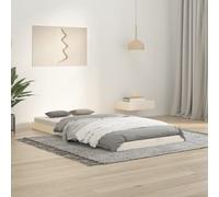 vidaXL Bed Frame Without Mattress White 90X190 Cm Single Single Solid Wood Pine, White