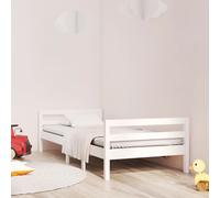 vidaXL Bed Frame without Mattress White 90x190 cm Single Solid Wood Pine