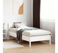 vidaXL Bed Frame without Mattress White 90x190 cm Single Solid Wood Pine