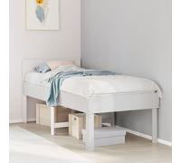 vidaXL Bed Frame without Mattress White 90x190 cm Single Solid Wood Pine