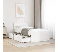 Vidaxl Bed Frame Without Mattress White 90X190 Cm Single Solid Wood Pine