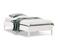 vidaXL Bed Frame without Mattress White 90x190 cm Single Solid Wood Pine