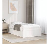 vidaXL Bed Frame without Mattress White 90x190 cm Single Solid Wood Pine