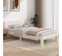 vidaXL Bed Frame without Mattress White 90x190cm Single