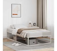 vidaXL Bed Frame without Mattress White 90x200 cm Metal