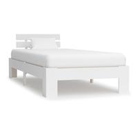 vidaXL Solid Pine Wood Bed Frame White 100x200cm Single Bed Bedroom Furniture
