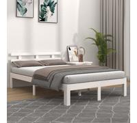 Vidaxl Bed Frame Without Mattress White Solid Wood 180X200 Cm Super King