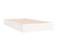 vidaXL Bed Frame without Mattress White Solid Wood 90x200 cm