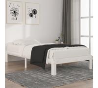 vidaXL Bed Frame without Mattress White Solid Wood Pine 100x200cm