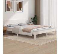 (white, 160 x 200 cm) vidaXL Bed Frame Bedroom Bed Base Bedstead Mattress Foundation Solid Wood