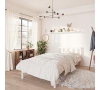 vidaXL Bed Frame Bed Base Platform Bed White Solid Wood Pine 90x190 cm Single