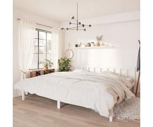 Vidaxl Bed Frame Without Mattress White Solid Wood Super King Size Bed Frames