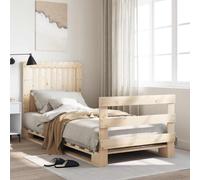 vidaXL Bed Frame without Mattress with Headboard 90x200 cm Solid Wood