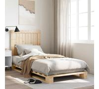 vidaXL Bed Frame without Mattress with Headboard 90x200 cm Solid Wood