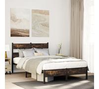 vidaXL Bed Frame without Mattress with Headboard Sonoma Oak 120x200 cm