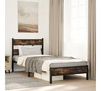 vidaXL Bed Frame without Mattress with Headboard Sonoma Oak 80x200 cm