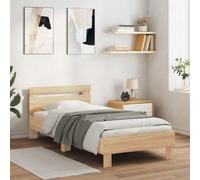 Vidaxl Bed Frame Without Mattress With Headboard Sonoma Oak 90X200 Cm