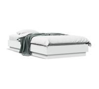 Vidaxl Bed Frame Without Mattress With Led Lights White 75X190 Cm Small Single