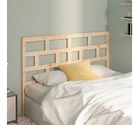 Headboard Solid pinewood brown 126 x 4 x 100 cm Rustic Wooden Bed Panel Handmade