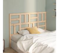 vidaXL Bed Headboard 146x4x104 cm Solid Wood Pine, Brown