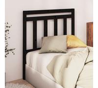 vidaXL Bed Headboard Black 106x4x100 cm Solid Wood Pine