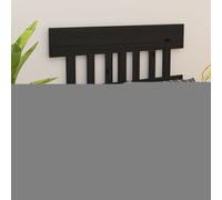 vidaXL Bed Headboard Black 123.5x3x81 cm Solid Wood Pine