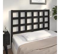 vidaXL Bed Headboard Black 125.5x4x100 cm Solid Wood Pine