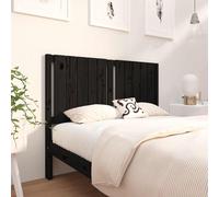 vidaXL Bed Headboard Black 125.5x4x100 cm Solid Wood Pine