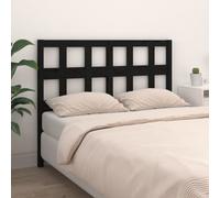 vidaXL Bed Headboard Black 125.5x4x100 cm Solid Wood Pine