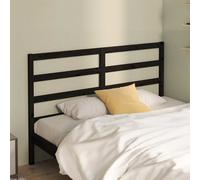 vidaXL Bed Headboard Black 126x4x100 cm Solid Wood Pine 03 UK HOT