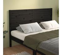 vidaXL Bed Headboard Black 126x4x100 cm Solid Wood Pine