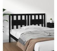 vidaXL Bed Headboard Black 145.5x4x100 cm Solid Wood Pine