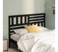 vidaXL Bed Headboard Black 146x4x100 cm Solid Wood Pine 01 UK HOT