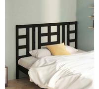 vidaXL Bed Headboard Black 146x4x100 cm Solid Wood Pine 05 UK HOT
