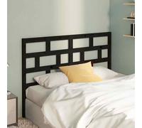 vidaXL Bed Headboard Black 146x4x100 cm Solid Wood Pine UK HOT