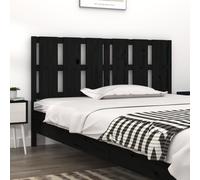 vidaXL Bed Headboard Black 155.5x4x100 cm Solid Wood Pine