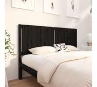 vidaXL Bed Headboard Black 165.5x4x100 cm Solid Wood Pine