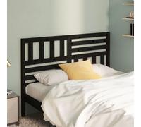 vidaXL Bed Headboard Black 166x4x100 cm Solid Wood Pine