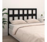 vidaXL Bed Headboard Black 185.5x4x100 cm Solid Wood Pine