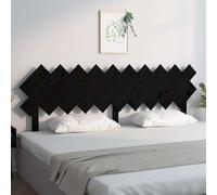 Vidaxl Bed Headboard Black 196X3X80.5 Cm Solid Wood Pine
