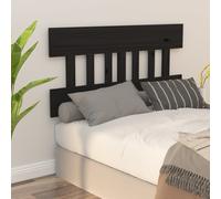 Vidaxl Bed Headboard Black 203.5X3X81 Cm Solid Wood Pine, Black