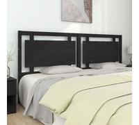 vidaXL Bed Headboard Black 205.5x4x100 cm Solid Pine Wood (817964), Black