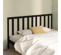 vidaXL Bed Headboard Black 206x4x100 cm Solid Wood Pine