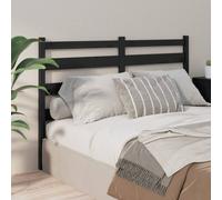 vidaXL Bed Headboard Black 206x4x100 cm Solid Wood Pine (818444), Black