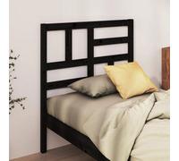 vidaXL Bed Headboard Black 81x4x104 cm Solid Wood Pine