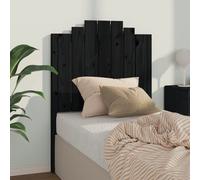 vidaXL Bed Headboard Black 81x4x110 cm Solid Wood Pine