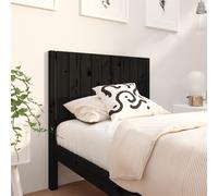 vidaXL Bed Headboard Black 95.5x4x100 cm Solid Wood Pine